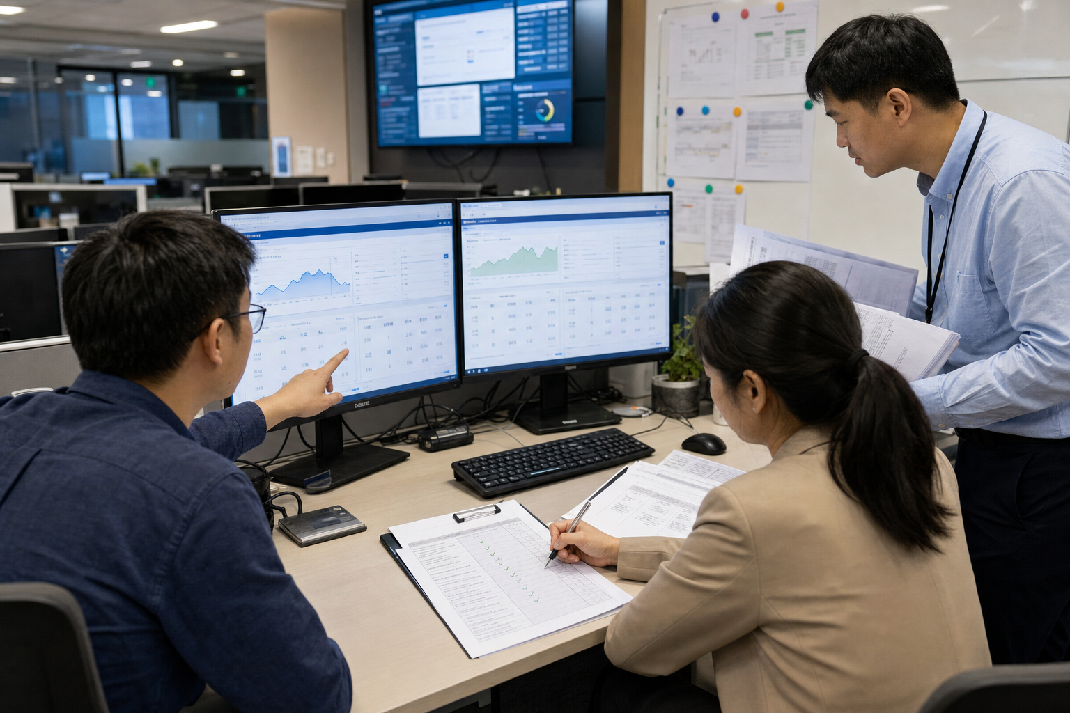 企业团队对两种 AI 模型进行并行验证并记录审批结果